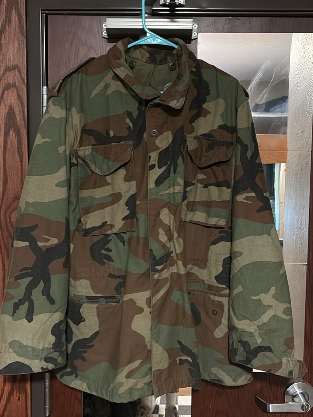 Authentic 1989 U.S Military M-65 Cold Weather Field Jacket Woodland Camo